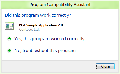 verifying the recommended settings through user feedback dialog