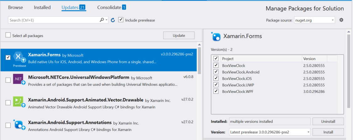 Update the NuGet package Update the NuGet package