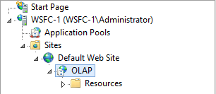 資料夾之後,OLAP 資料夾 轉換成應用程式之後的應用程式 OLAP