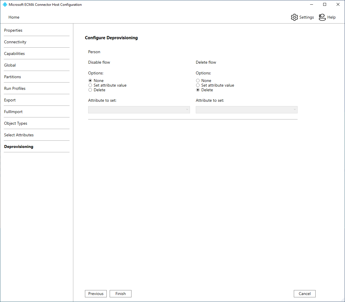 Screenshot of the deprovisioning screen.
