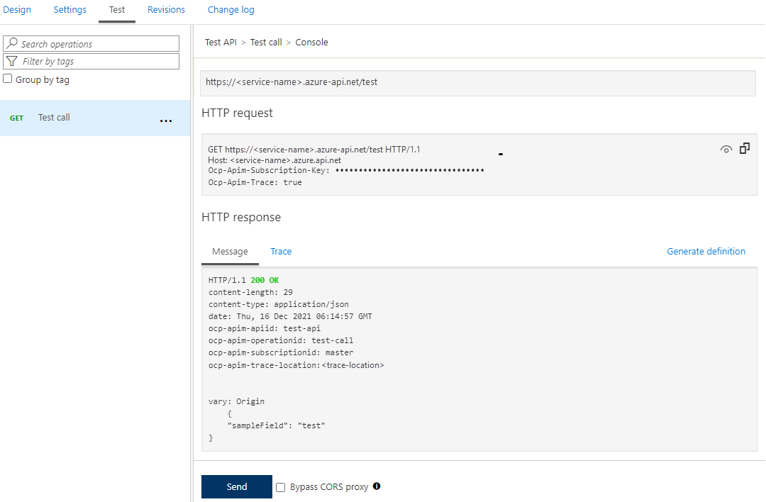 显示模拟 HTTP 响应的屏幕截图。