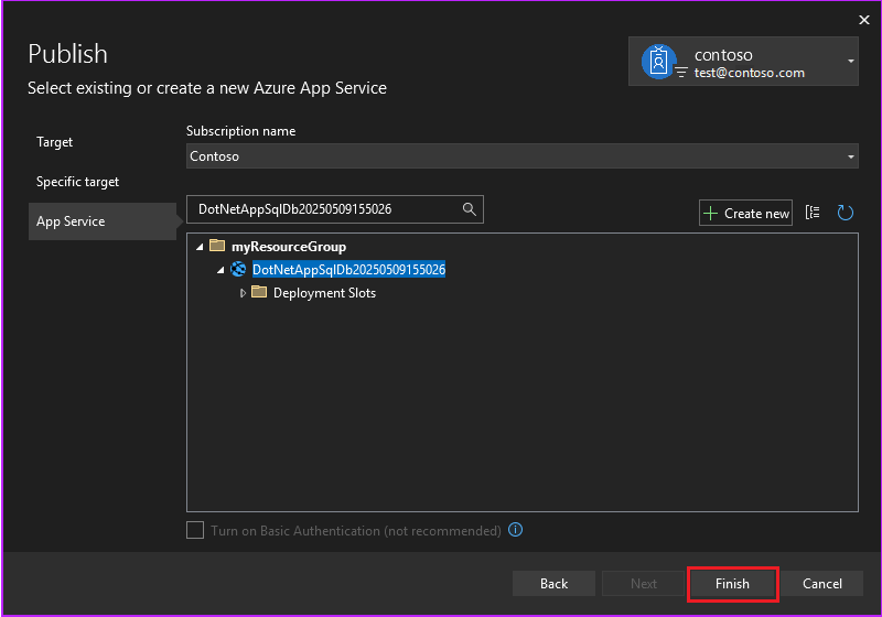 显示所创建资源的屏幕截图。