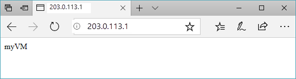在应用程序网关中测试基本 URL 的屏幕截图。