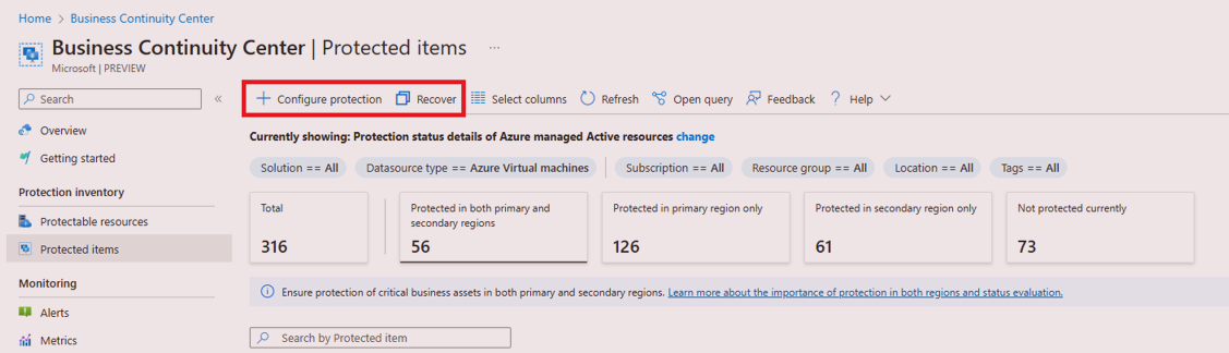 屏幕截图显示了菜单中的配置操作和恢复选项。