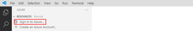 屏幕截图显示 Azure 窗格和选中的 Azure 登录链接。