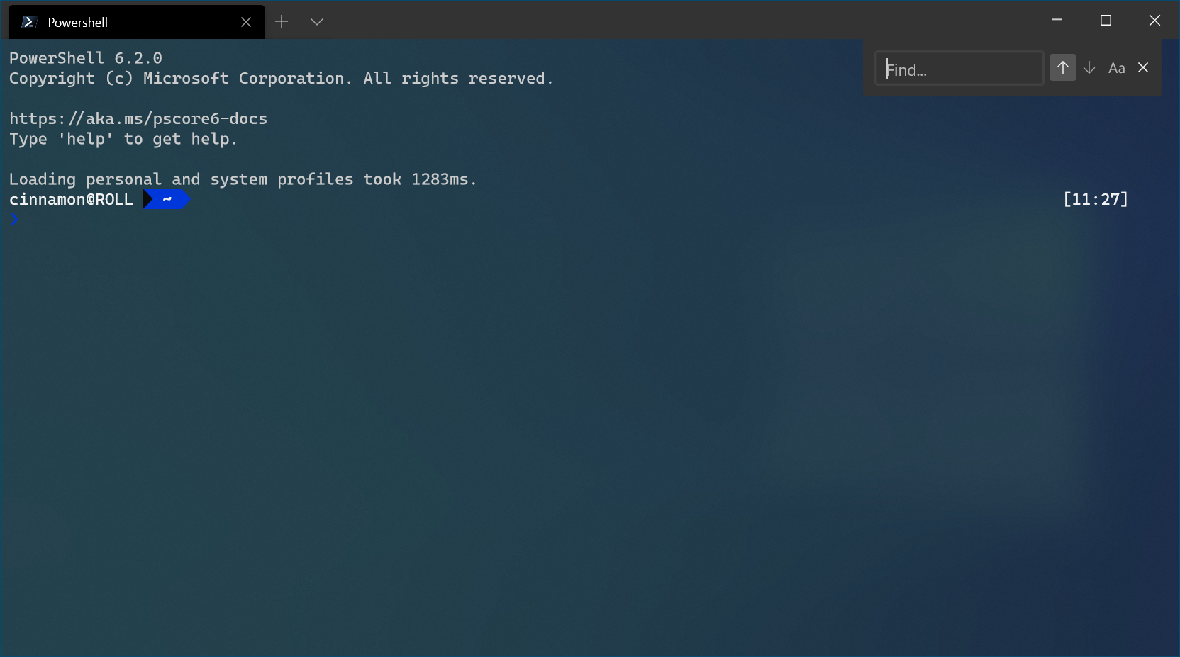 Windows 终端搜索屏幕截图