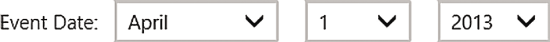 The WinJS DatePicker Control