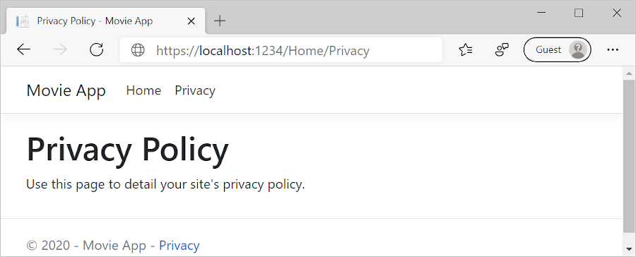 Privacy 选项卡