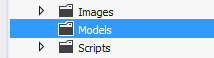 为存储配置文件信息而创建的名为 Models 的新文件夹的屏幕截图。