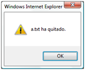 显示删除西班牙语文件的提示的屏幕截图。