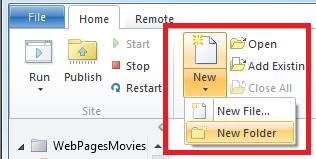 功能区中“新建”下的“新建文件夹”选项。
