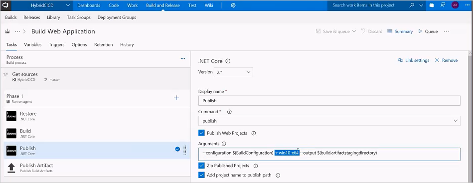 在 Azure Pipelines 中向生成定义中添加代码