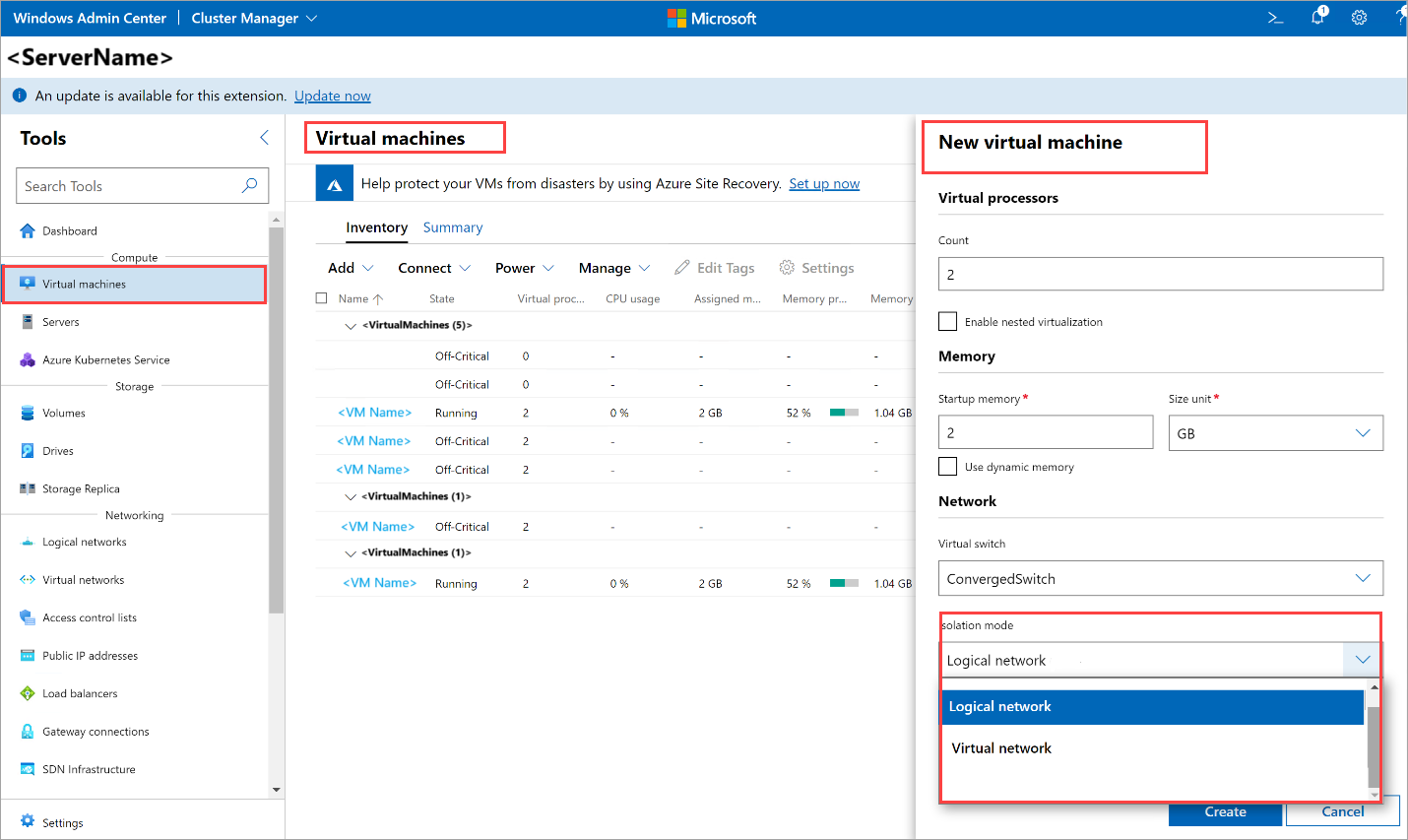 显示如何将 VM 直接附加到 VLAN 的屏幕截图。
