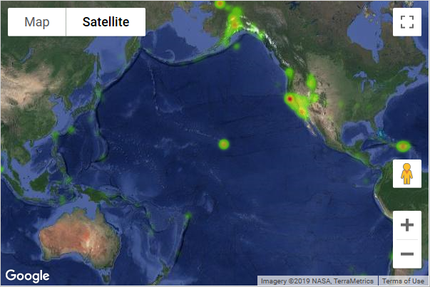 Google Maps heat map