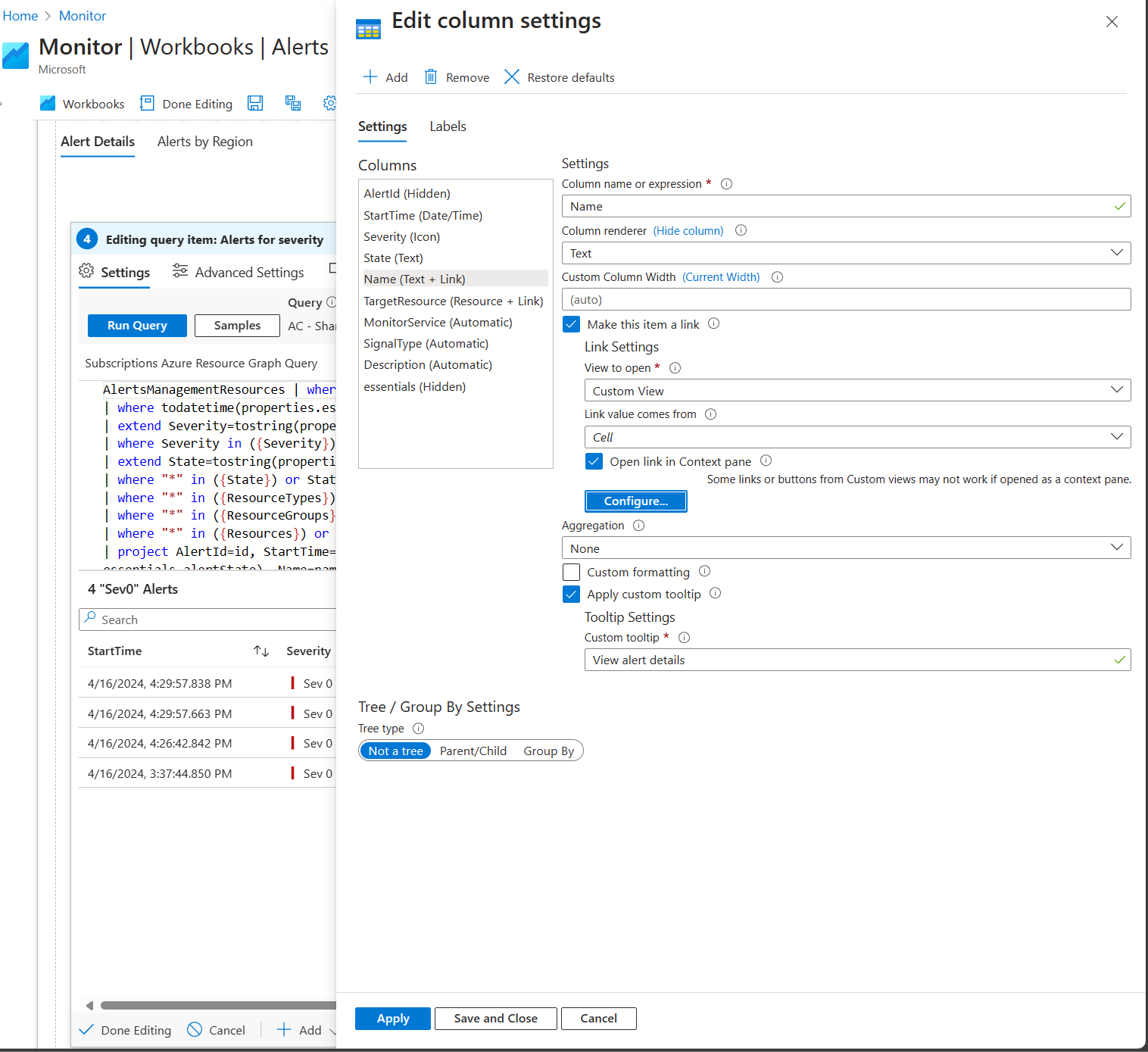 显示自定义连接设置的屏幕截图。