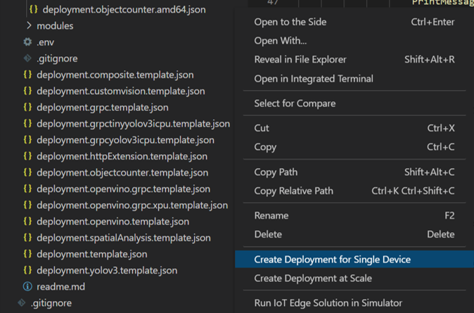 Create deployment for single device