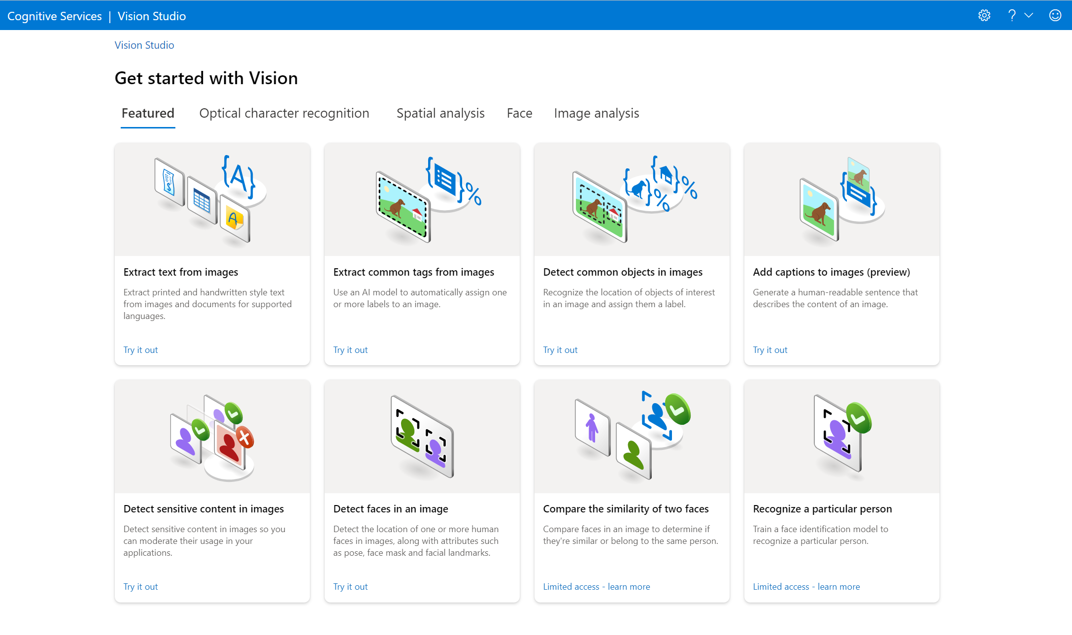 什么是 Vision Studio？ Azure Cognitive Services Microsoft Learn