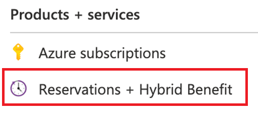 Screenshot showing Reservations + Hybrid Benefit selection.