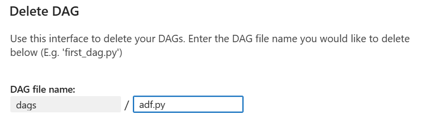显示 DAG 文件名的屏幕截图。