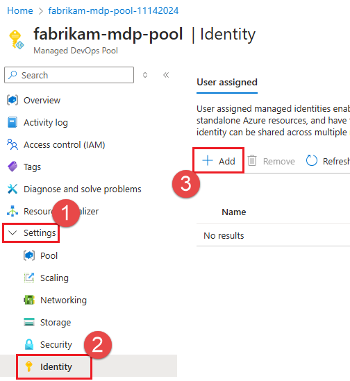 显示用于添加标识的按钮的屏幕截图。