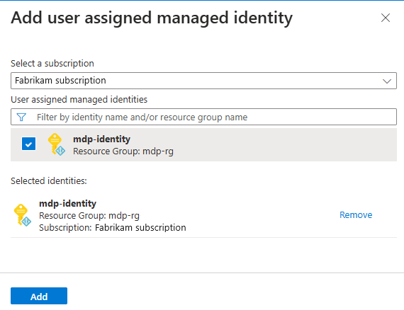 显示“添加标识”窗格的屏幕截图。
