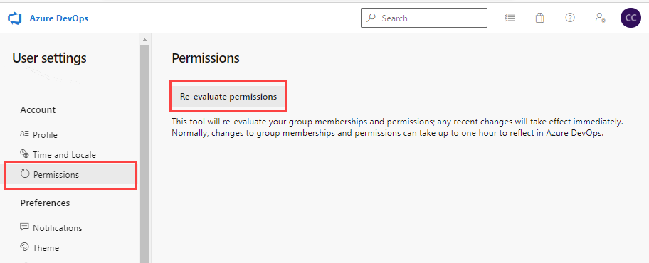 Reevaluate permissions control