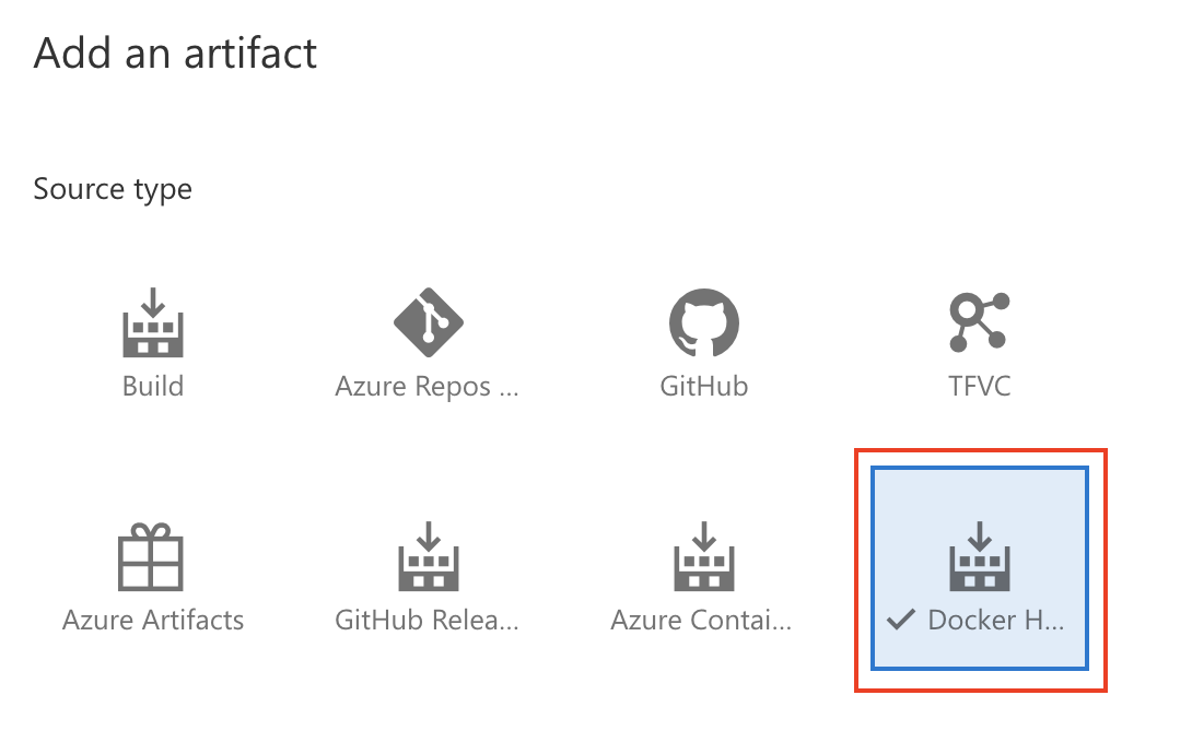 添加 Docker Hub 生成工件。