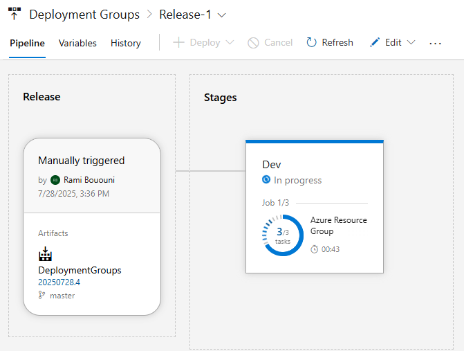 显示发布管道概述的屏幕截图。