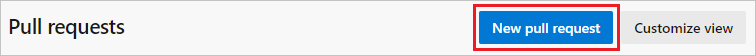 “新建拉取请求”按钮的屏幕截图。