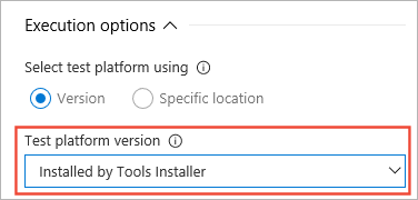 Screenshot shows setting the installer option.