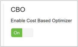 HDInsight cost-based optimizer