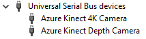 设备管理器中的 Azure Kinect DK
