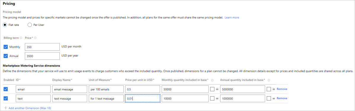 Screenshot of premium plan pricing.