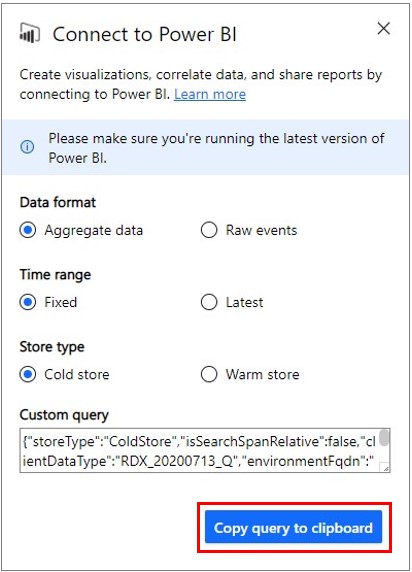 Azure 时序见解资源管理器导出模式