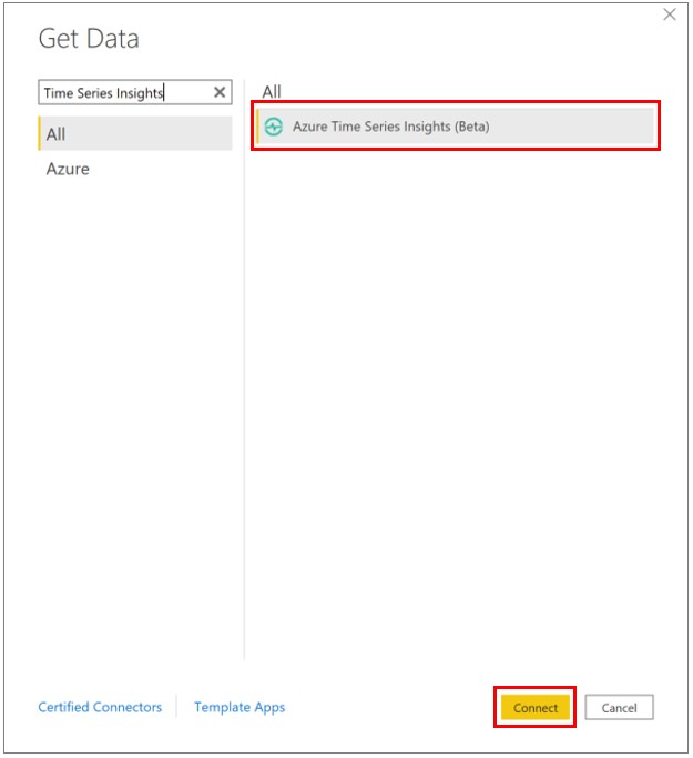 将 Power BI 连接到 Azure 时序见解