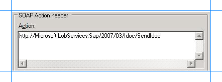 Specify action in the send port