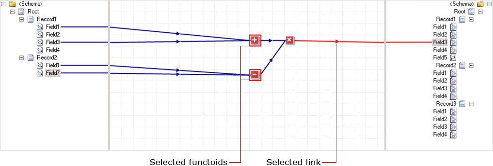 Bulk selecting functoids and links