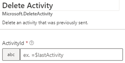 Delete activity
