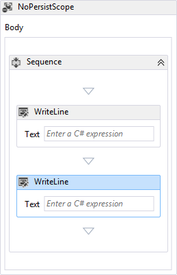 Screenshot that shows an automatically created sequence activity.
