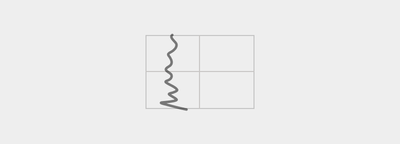 Scribble down a column to delete it