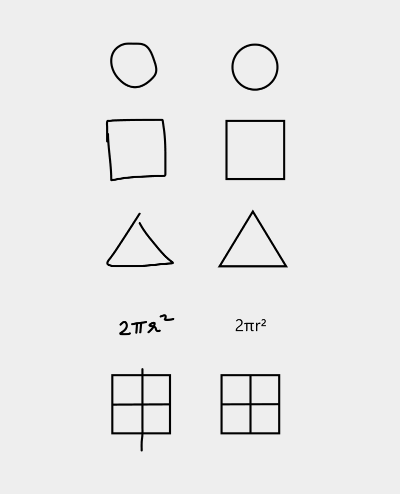 Pen draw shapes