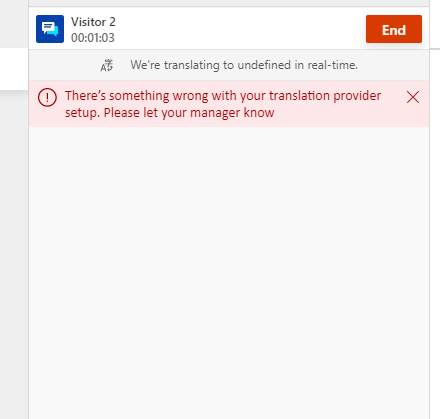 translateMessage error message.