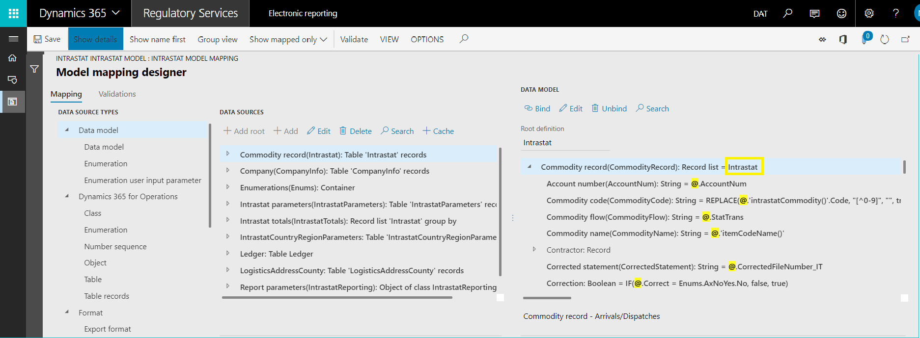 模型映射设计器。