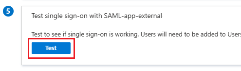 测试单一登录选项的屏幕截图。