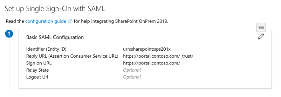 显示“登录 URL”值的屏幕截图。