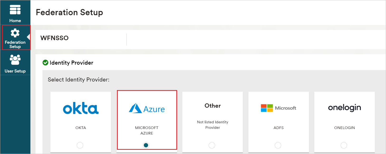 显示联盟设置的屏幕截图。