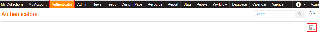 屏幕截图显示已选择的“管理员”选项卡和“添加新”图标。