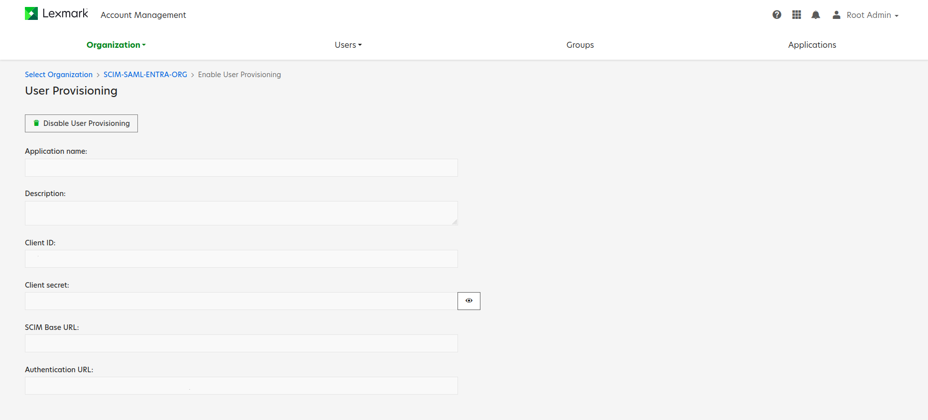 屏幕截图显示用户预配详细信息。