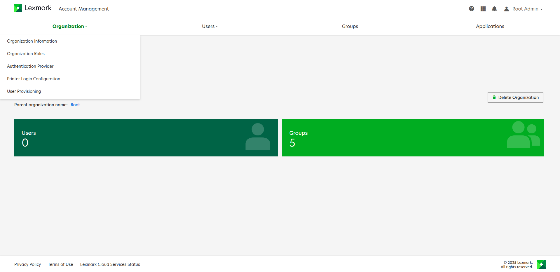 选择身份验证提供程序的屏幕截图。