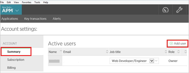 屏幕截图显示了“摘要”窗格，你可以在其中选择“添加用户”。